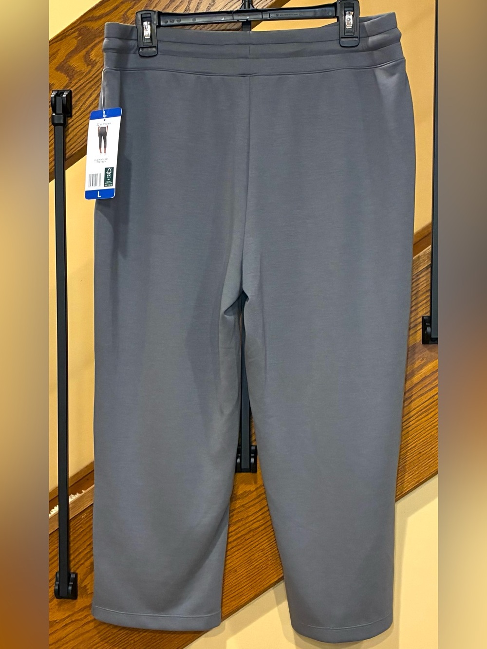 32 Degrees Pants Cropped Pockets Pewter Grey SZ. Lg NWT - Picture 2 of 15
